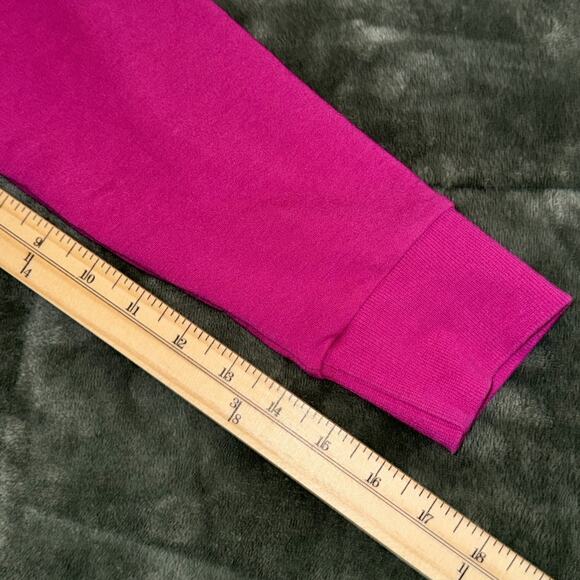 Dodo Basic Hoodie Jacket Women Large Magenta Cotton Drawstring Full Zip DWJ-6502 - Picture 8 of 11